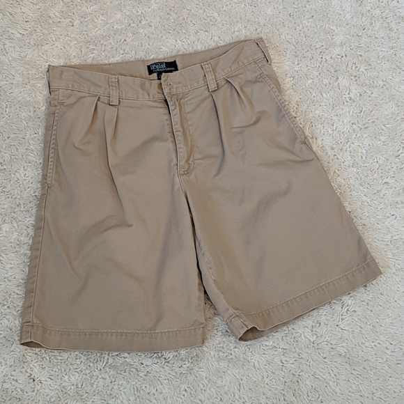 Polo Pleated Khaki Shorts - Picture 1 of 7